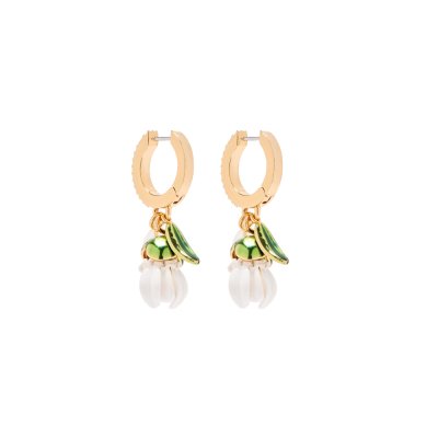 THE ROOTED DAISY HOOP EARRINGS